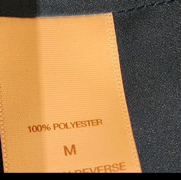 New York & Company Eva Mendes  Green White, and Tan Sheer Polkadot Blouse - Picture 15 of 15